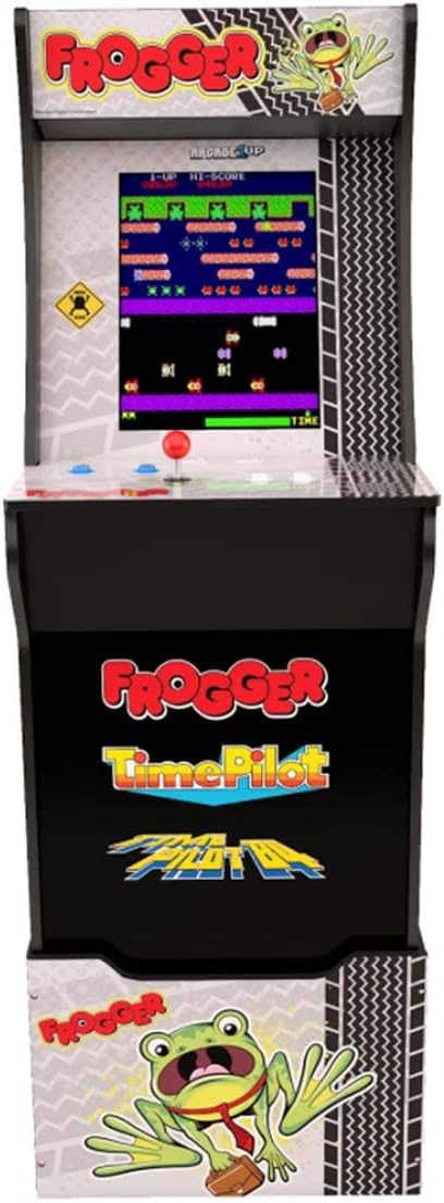 ARCADE1UP Frogger Arcade Game with Riser, front view