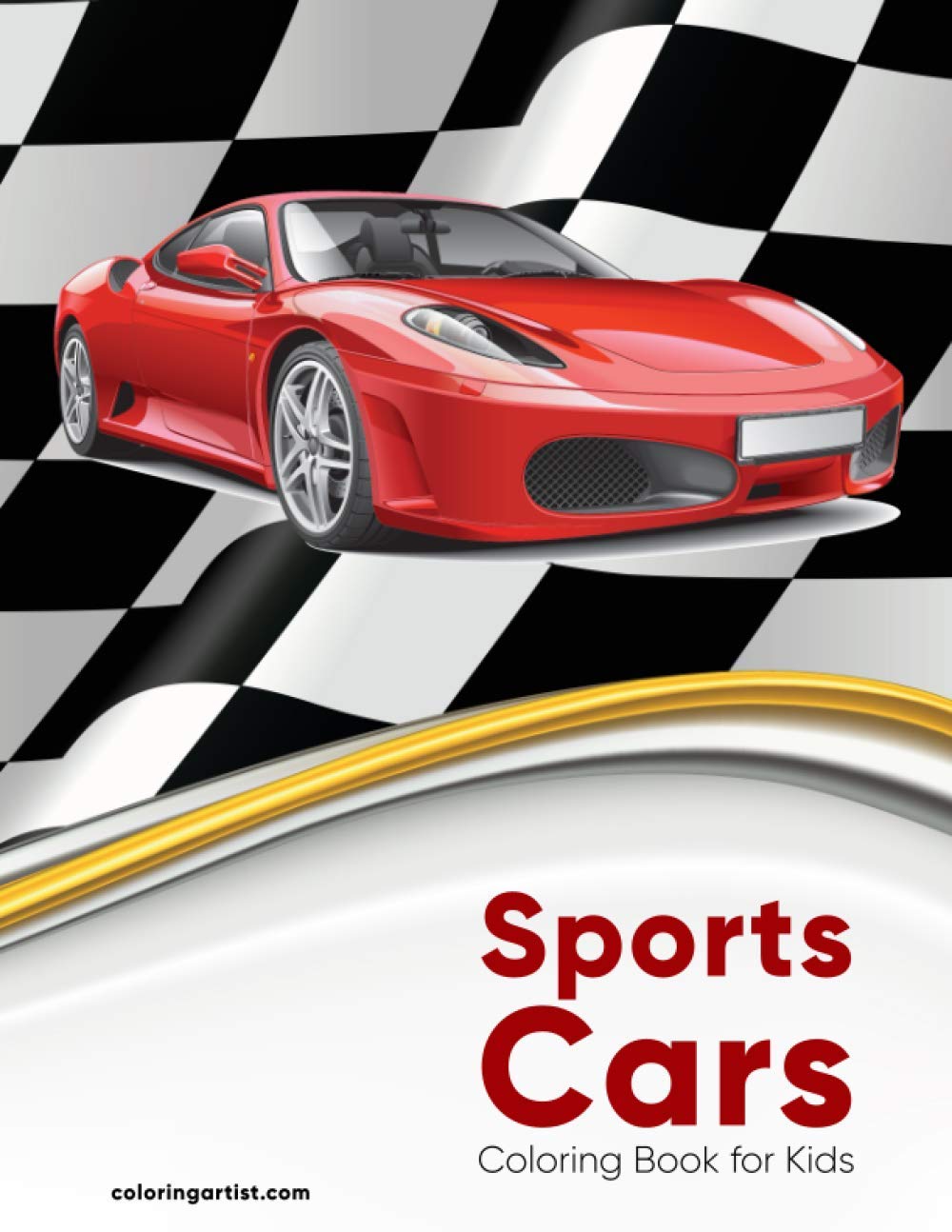 Sports Cars Coloring Book for Kids