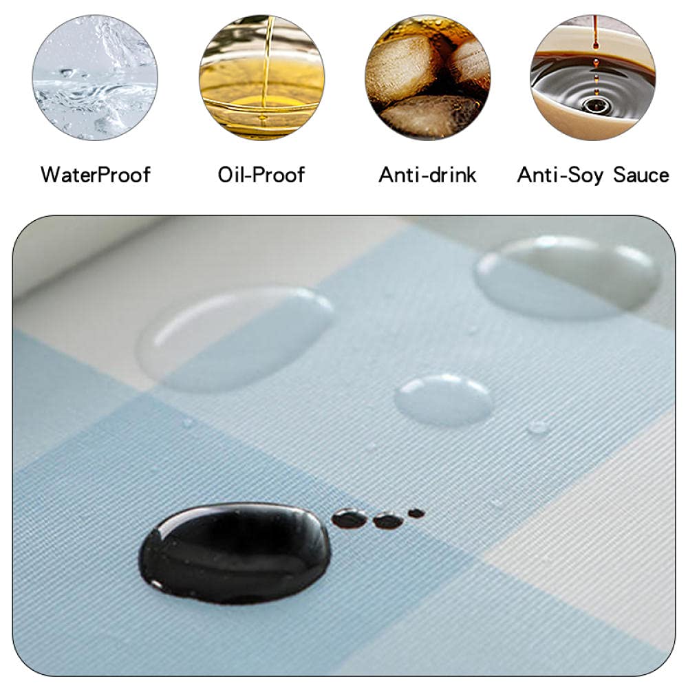 Manteles Mesa Antimanchas Impermeable Anti Escaldaduras para de Hogar Picnic del Hotel Tienda de Café Azul 100 × 100cm