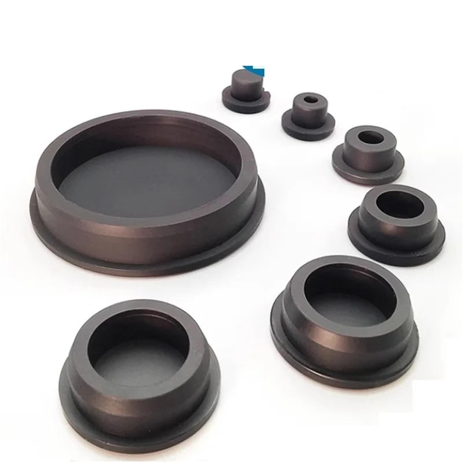 Dasjkdi Black 68.6Mm 4Pcs Black Silicone Rubber Plug With Hole Caps Pipe Tube Inserts Stopper Dustproof Bungs For Plumbing Systems