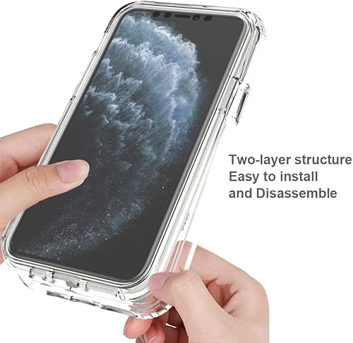 Miniatura 4 de Funda para iPhone 11 Pro con protector de pantalla de vidrio templado, cuerpo completo transparente floral TPU Slim Funda protectora para Apple