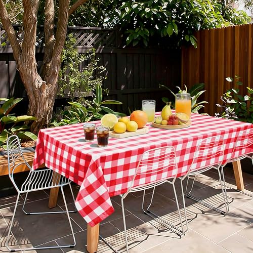 Nappe rectangulaire Vichy anti-taches imperméable 110x140cm