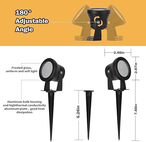 Miniatura 3 de Luces inteligentes para exteriores, luces de Halloween de 15 W con enchufe de EE. UU., foco de control de aplicación de 12 V con impermeable, luces
