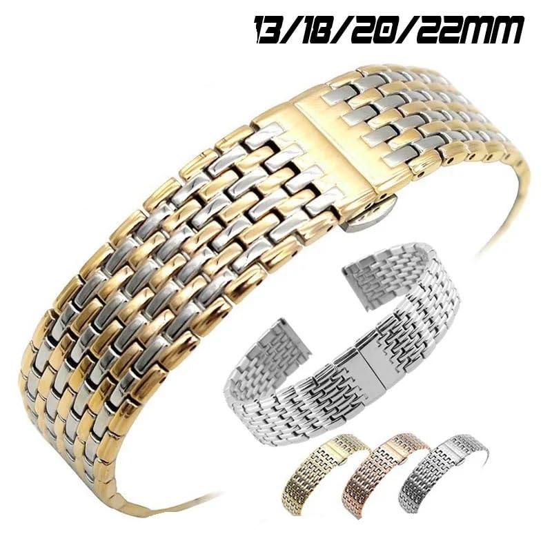 Band en acier inoxydable STRACHES de 13mm à 22mm avec boucle déployante - 5