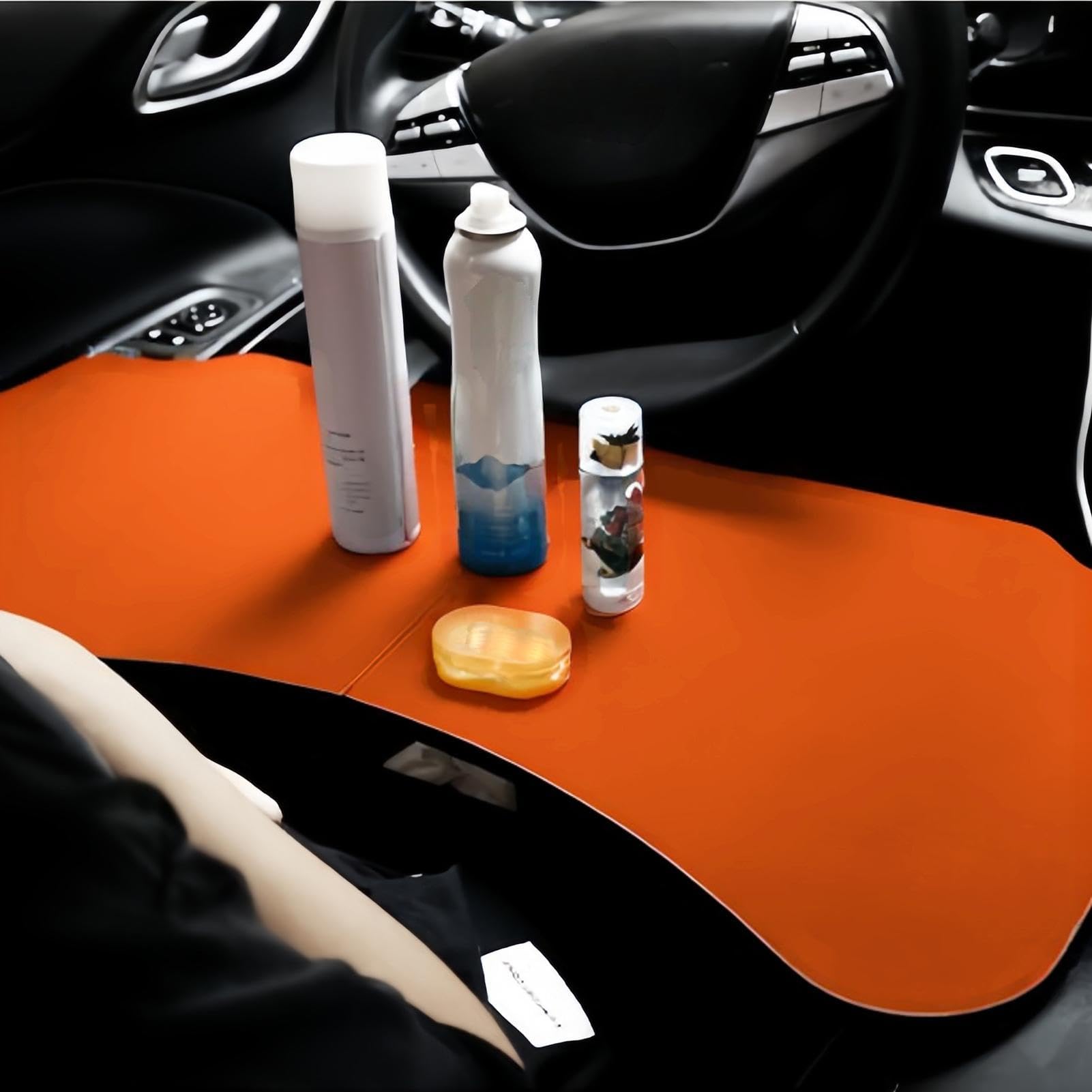Tavolo da Volante Kit Organizer Portatile | Vassoio Portacibo Per Volante Auto Camion Viaggio Campeggio Cibo Pranzo Lavoro Autista Pieghevole Base Porta Tavolo Vassoio