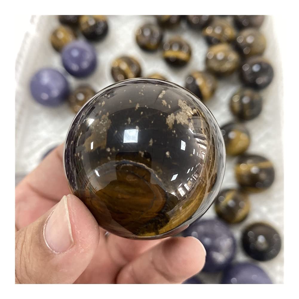 Amazon.co.jp: 非常に美しい天然レアタイガーアイ水晶玉宝石球鉱物石 1