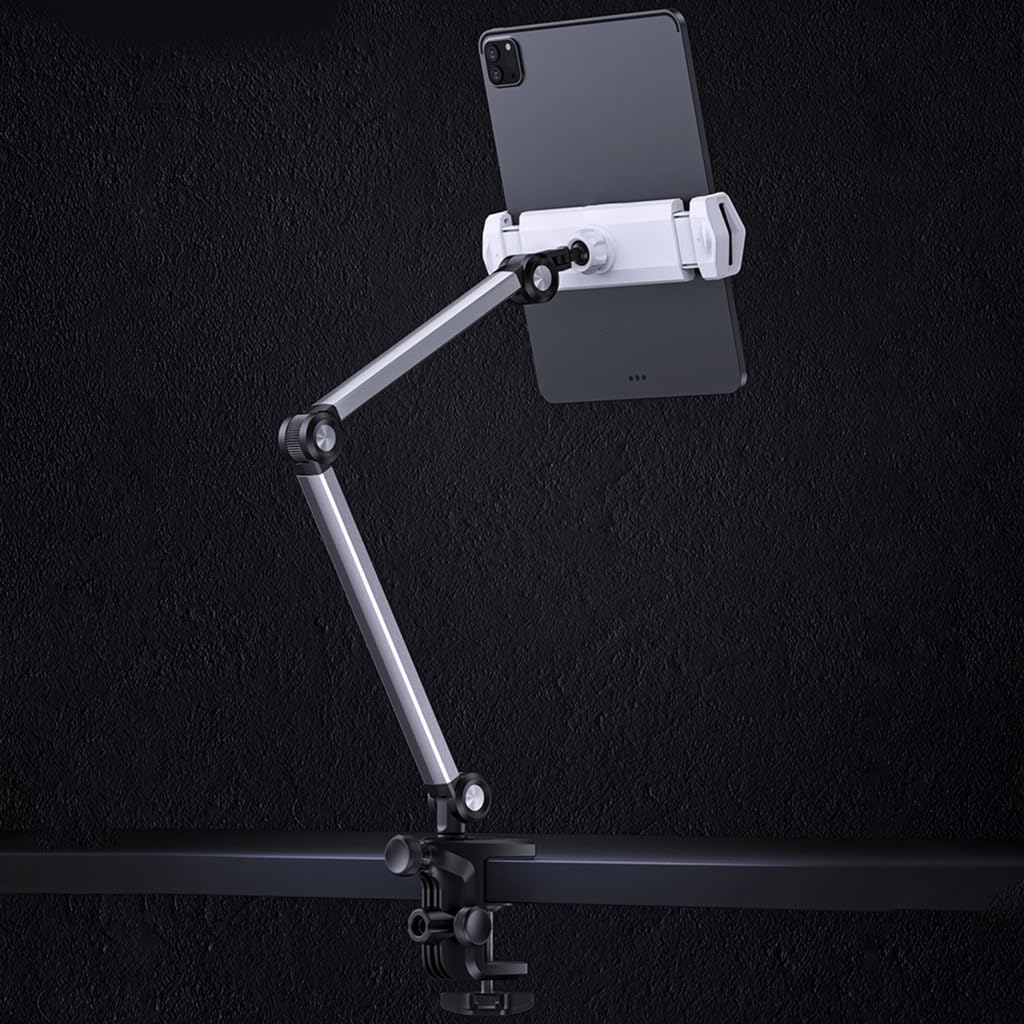 Soporte para teléfonos celulares, soporte ajustable para teléfono de escritorio con base estable, soporte de escritorio perezoso de aleación de aluminio para teléfonos