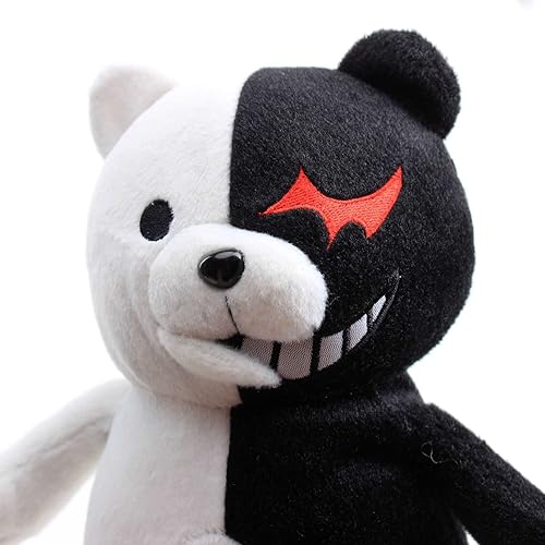 Miniatura 5 de Muñeca rellena suave de peluche de oso blanco y negro de 10 pulgadas