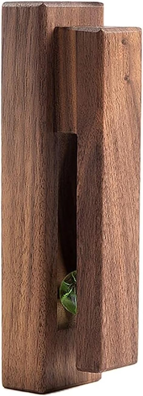 Wooden Towel Hook, Self Adhesive Wall Mounted Towel Rack Holder for Bathroom Kitchen, Vintage Beech Walnut Towel Hanger