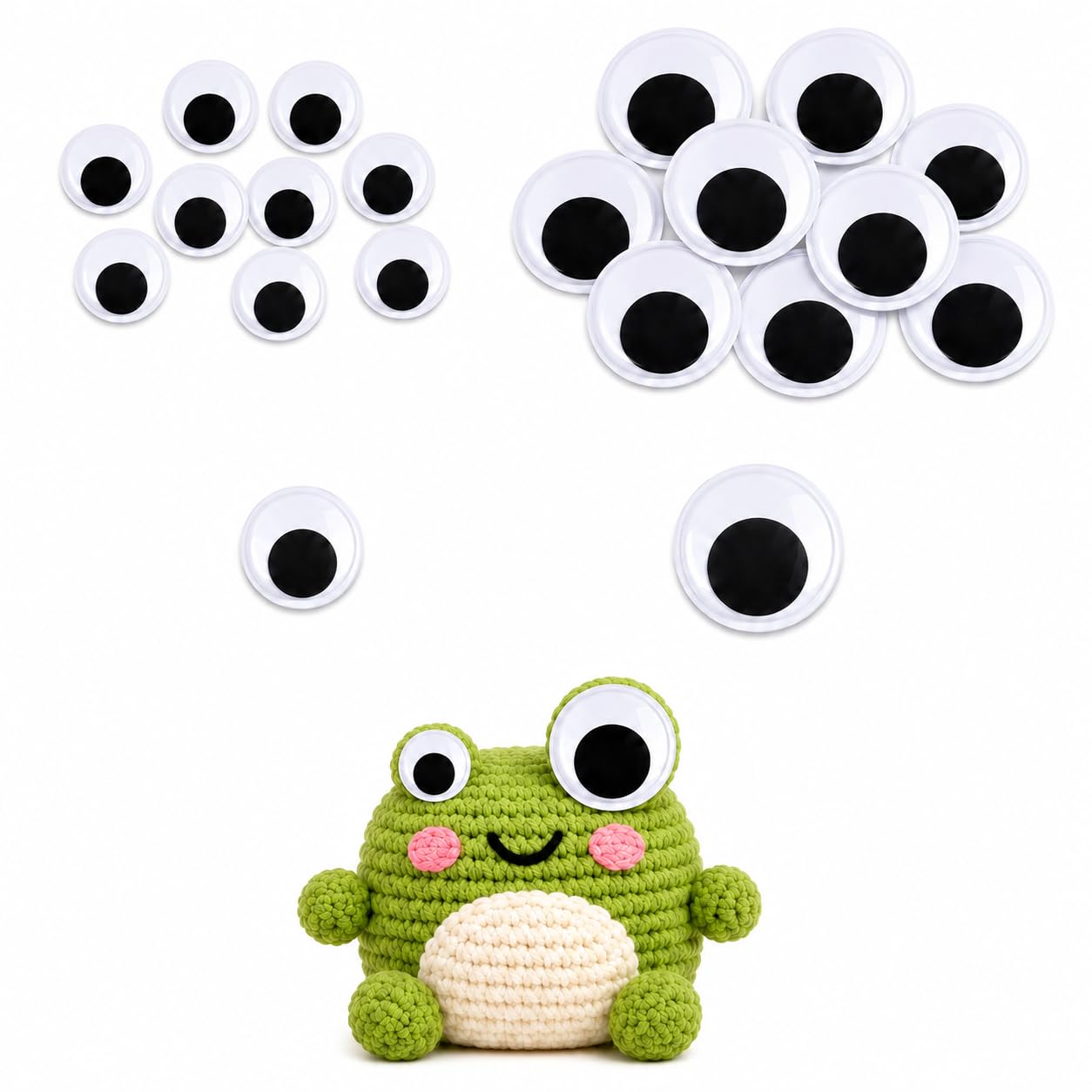 GZLANYA 20 Pack Large Self-Adhesive Wobbly Googly Eyes for Crafts & Decor