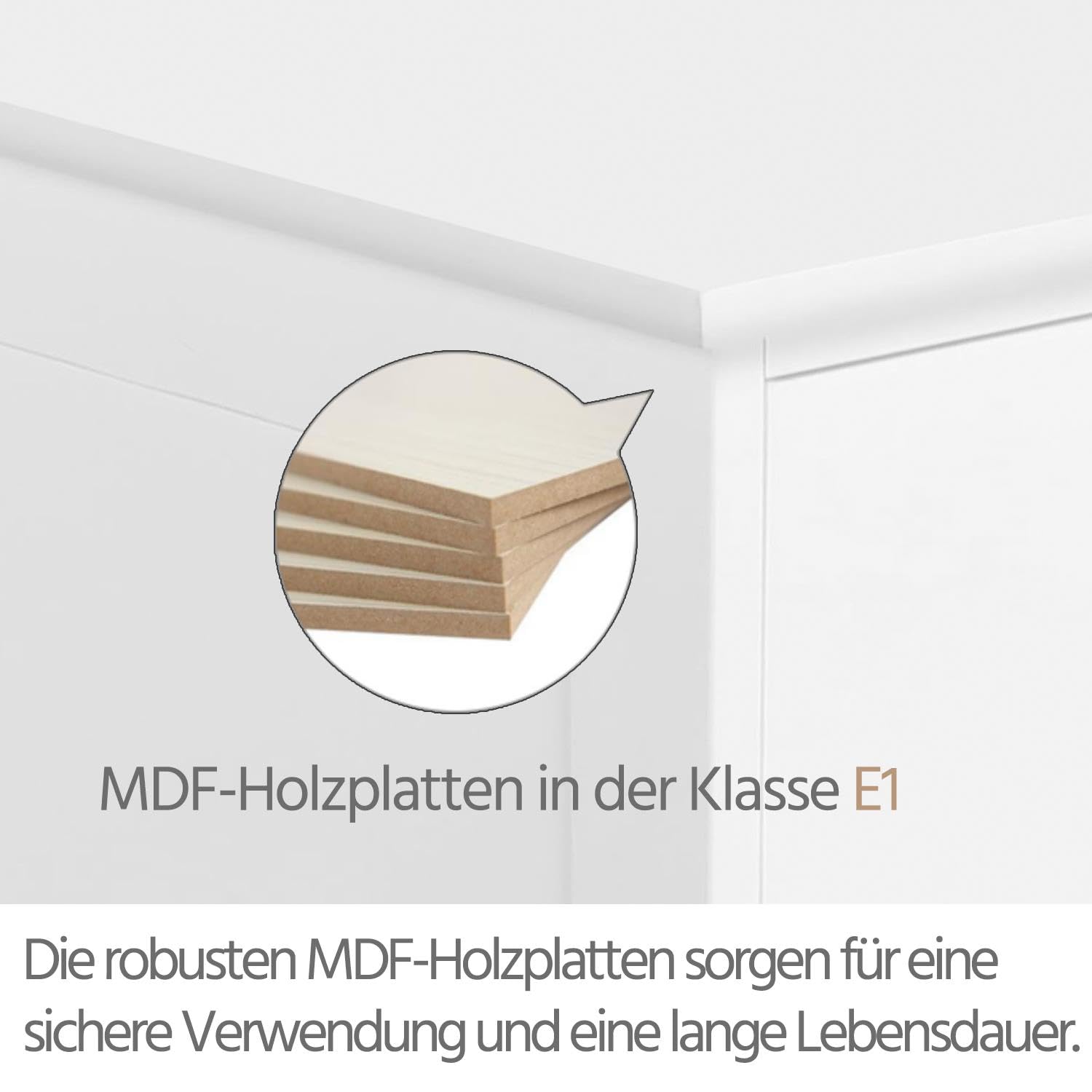 Yaheetech Nachtschrank Kommode Boxspringbett Nachttisch Nachtkommode mit Stauraum 40 x 35 x 60 cm Schlafzimmer Weiß | Nachttisch Höhenverstellbarem Einlegeboden,leichtgängige Rollenführung, MDF-Holzplatten & Metall,fürs Wohnzimmer/Schlafzimmer