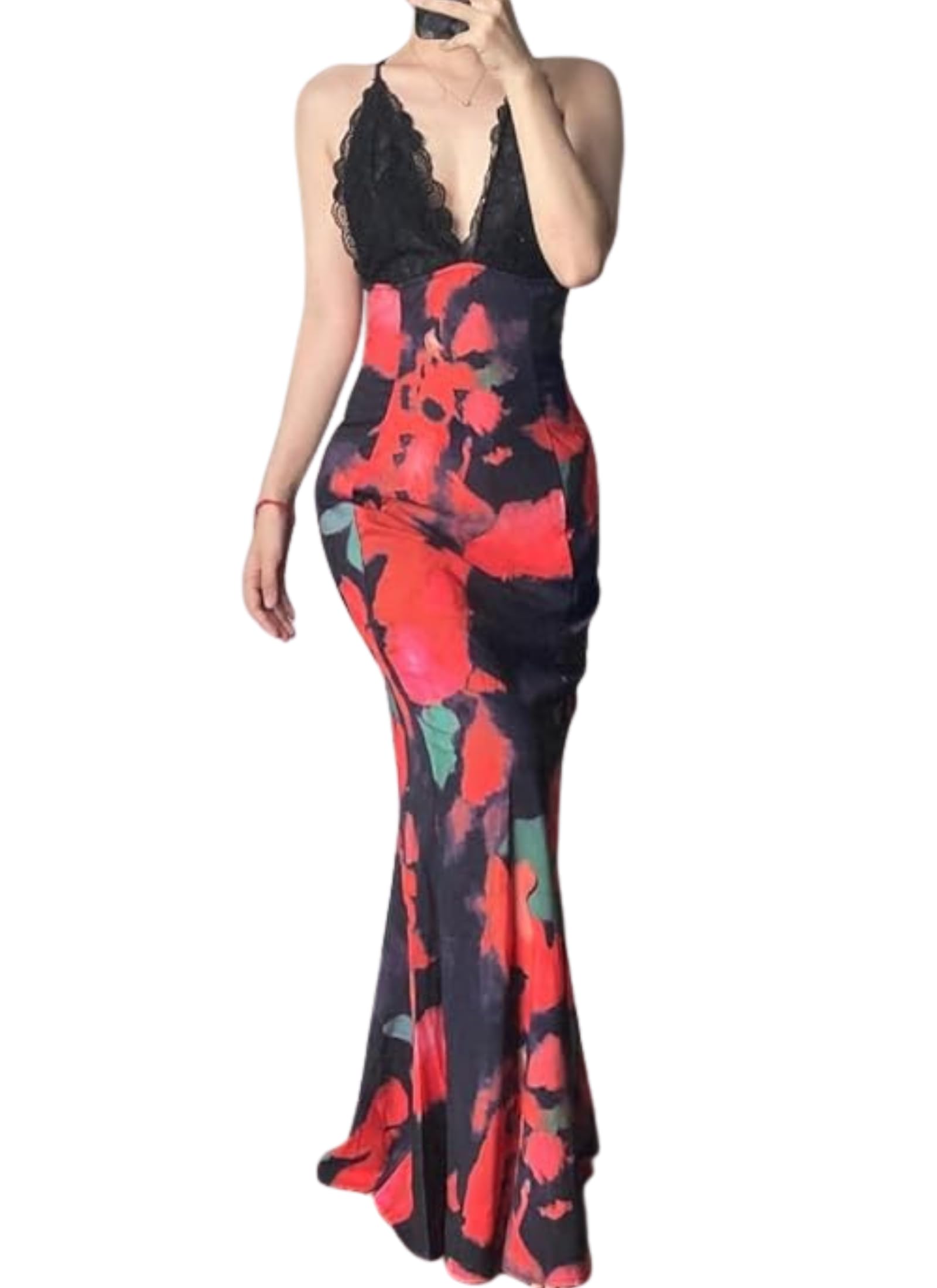 Y2K Backless Wedding Guest Dress Sheer Lace Tie Dye Vacation Maxi Dress Resort Beach Long Dresses Summer 2025