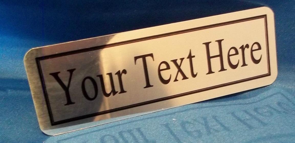 Name Plaque Office Door Sign Mirror Finish Gold 220mmX50mm Any Text Personalised