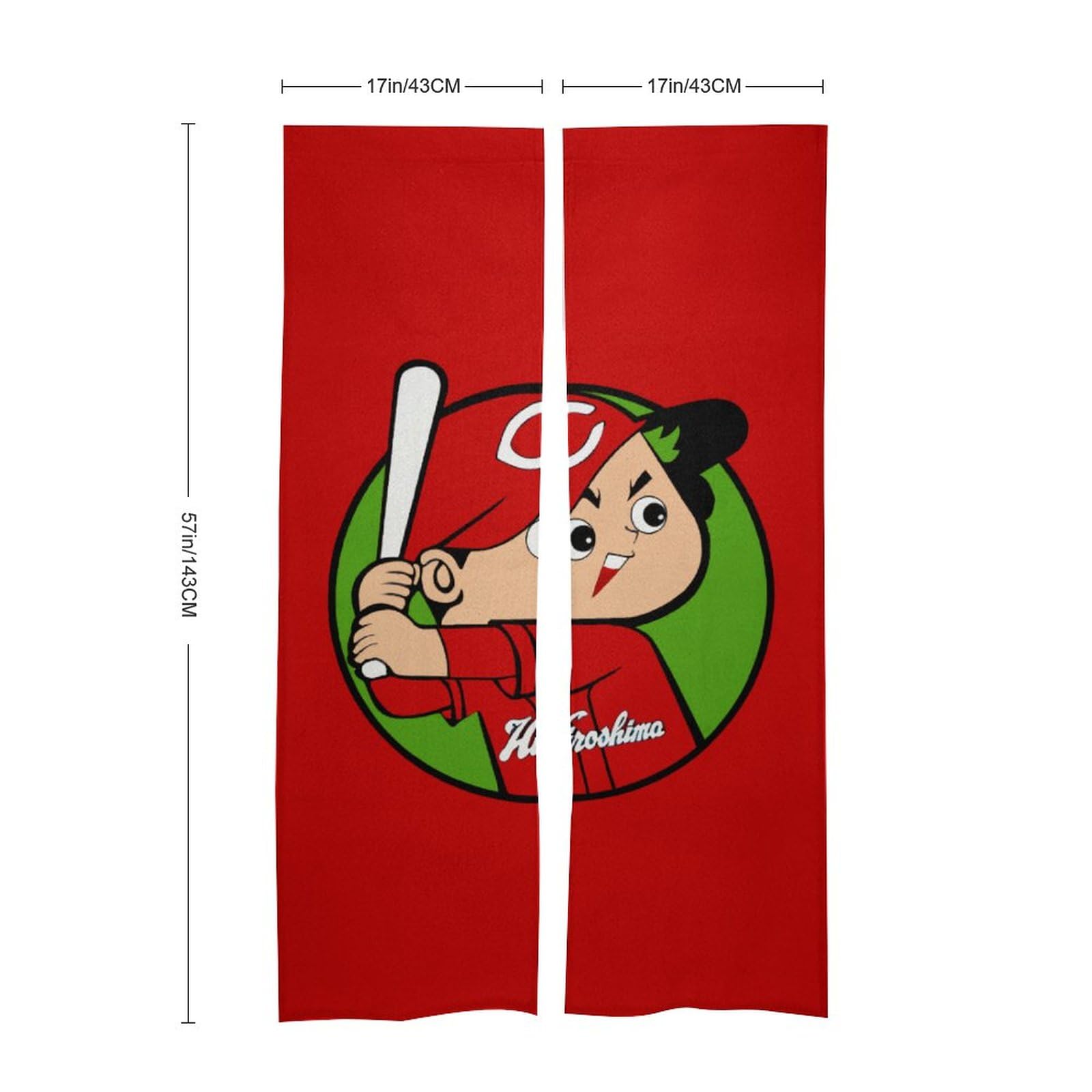 Amazon｜のれん 広島 東洋カープ カープ坊や 暖簾 間仕切り 遮光 ドア