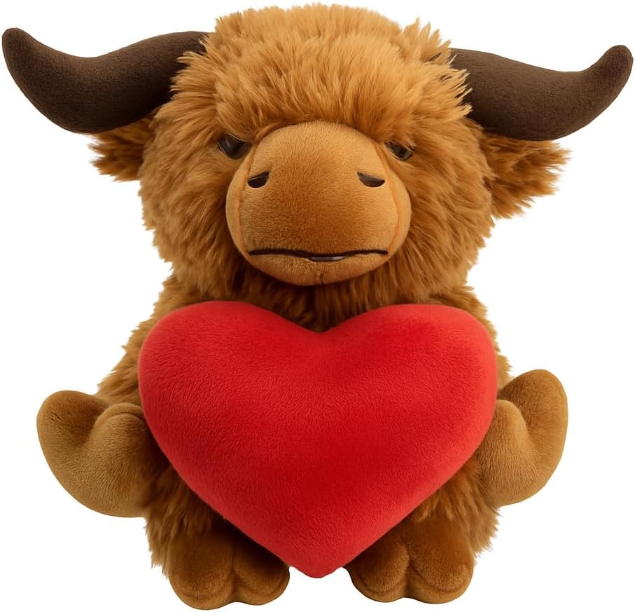 2.2 lbs Cow Door Stopper with Heart – Cute Weighted Animal Door Stop, Decorative Home Accent and Gift for Living Room, Bedroom, or Kids’ Room
