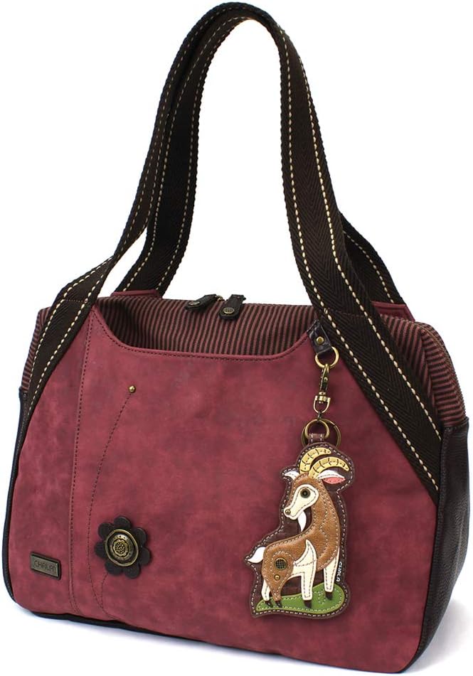 CHALA Bowling Tote Bag Burgundy