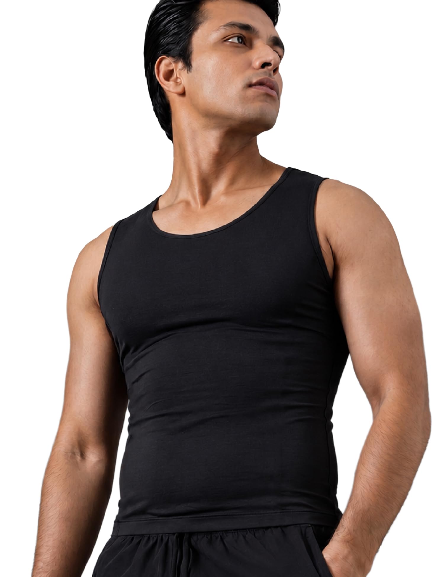 Form Physiq Padded Chest Vest for Men Muscle Enhancer Innerwear Sculpted Body Shaper Vest Removable Foam Inserts Slim Fit Confidence Wear-image-9