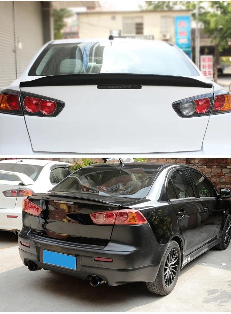 Dla M&ITSUBISHI Dla Lancer EX Evo 2008 2009 2010 2011 2012 2013 2014 2015 Spoiler Na Tylną Klapę Bagażnika Tylny Spoiler(Biały)