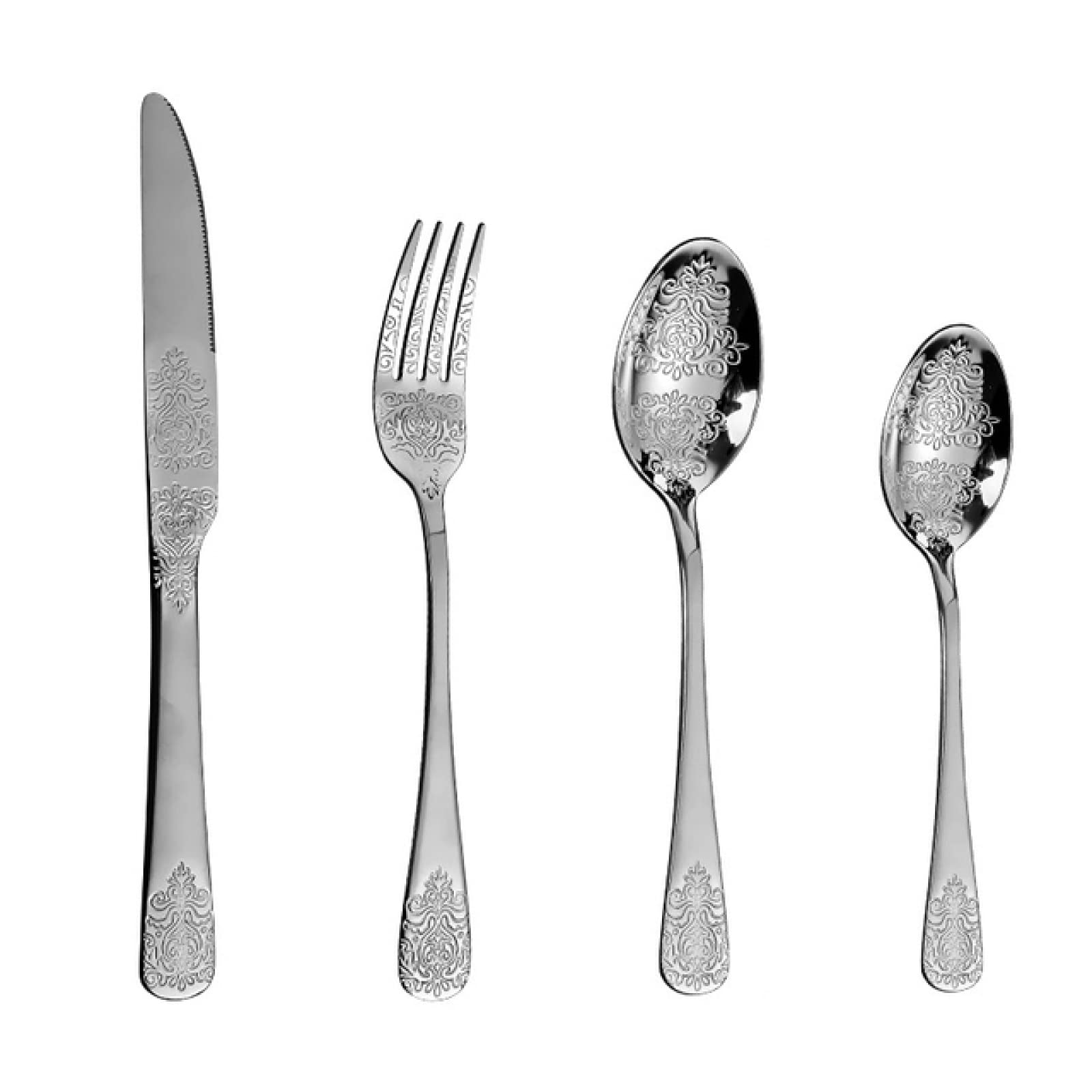 Ménagère acier inoxydable 4 pièces couverts de vaisselle pour couteau fourchette cuillères