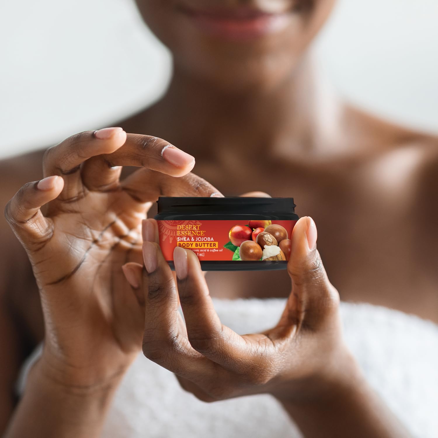 Desert Essence, Shea & Jojoba Body Butter 7.5oz, Hyaluronic Acid & Coffee Oil, Deeply Moisturizing and Nourishing, Antioxidant Rich, Moisture Rich Botanicals Shea Butter & Jojoba Oil - Image 2