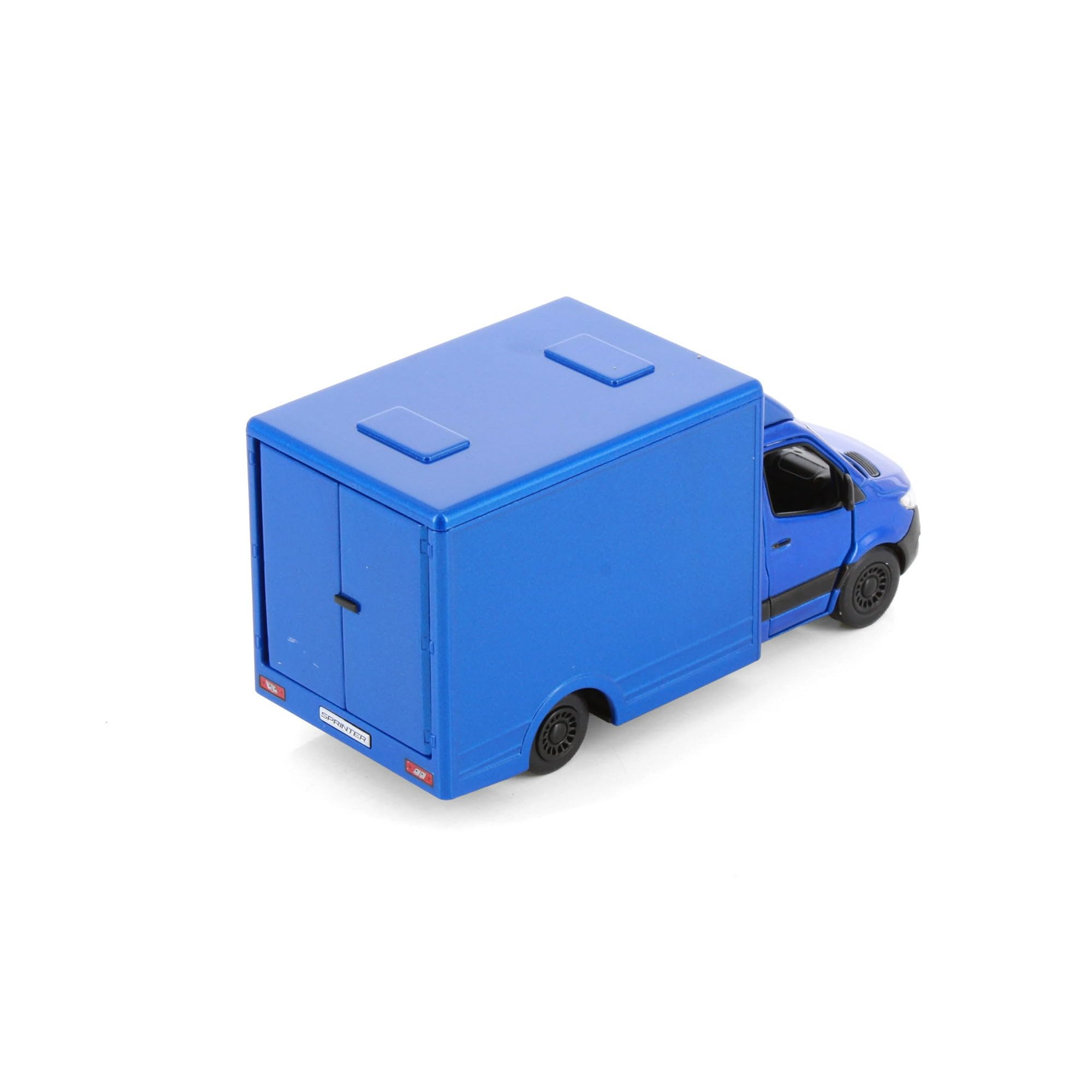 KiNSMART - Mercedes-Benz Sprinter Cargo Van 1:48 scala O 5" Die Cast Metal Model Toy Van, pullback Action (Blue Box Truck)