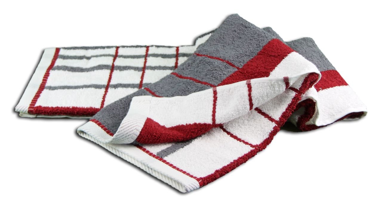 Drap De Plage Serviette De Plage ZOLLNER 100x200 Cm - Coton Absorbant, Rayures Bleu Et Rouge Qualité OEKO-TEX