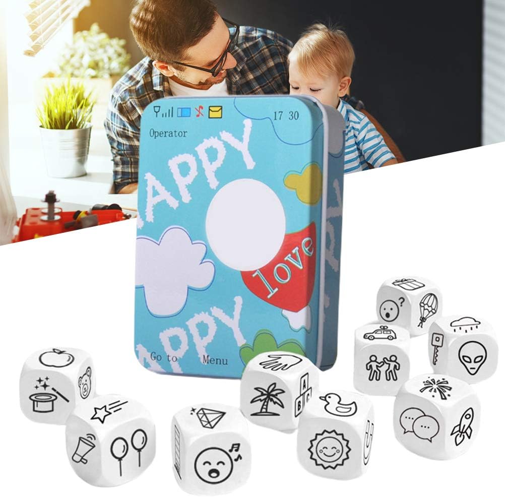 Tumnea Story Cubes Story Cubes, Juego de Dados Recursos de Aprendizaje Cubos de imágenes para Contar Historias para Que los niños entrenen Las Habilidades lingüísticas de los niños