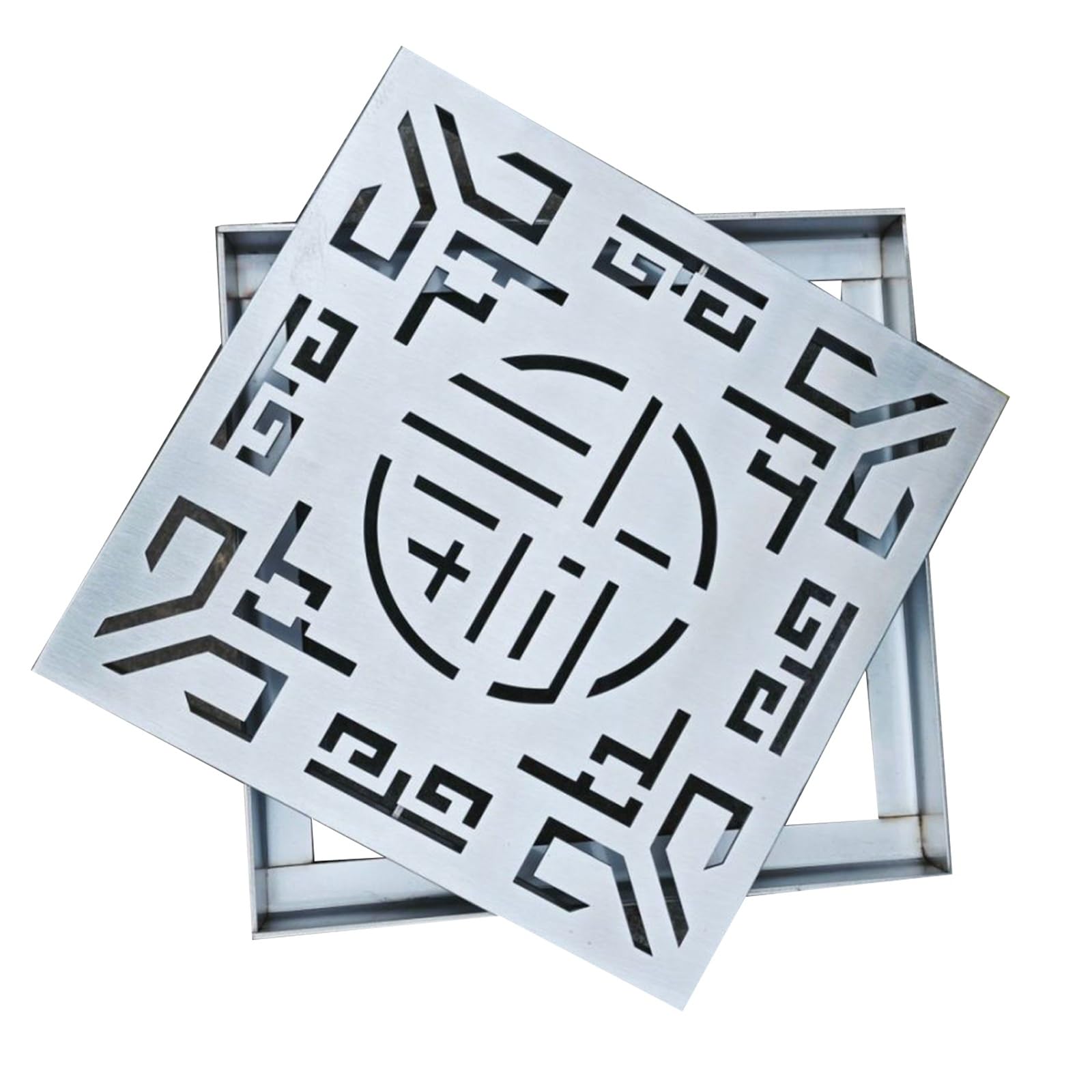 304 Stainless Steel rain GrateRemovable Filter Mesh Outdoor Drain Cover & e for Concrete Yard Driveway Ga (16x16in 40x40cm)