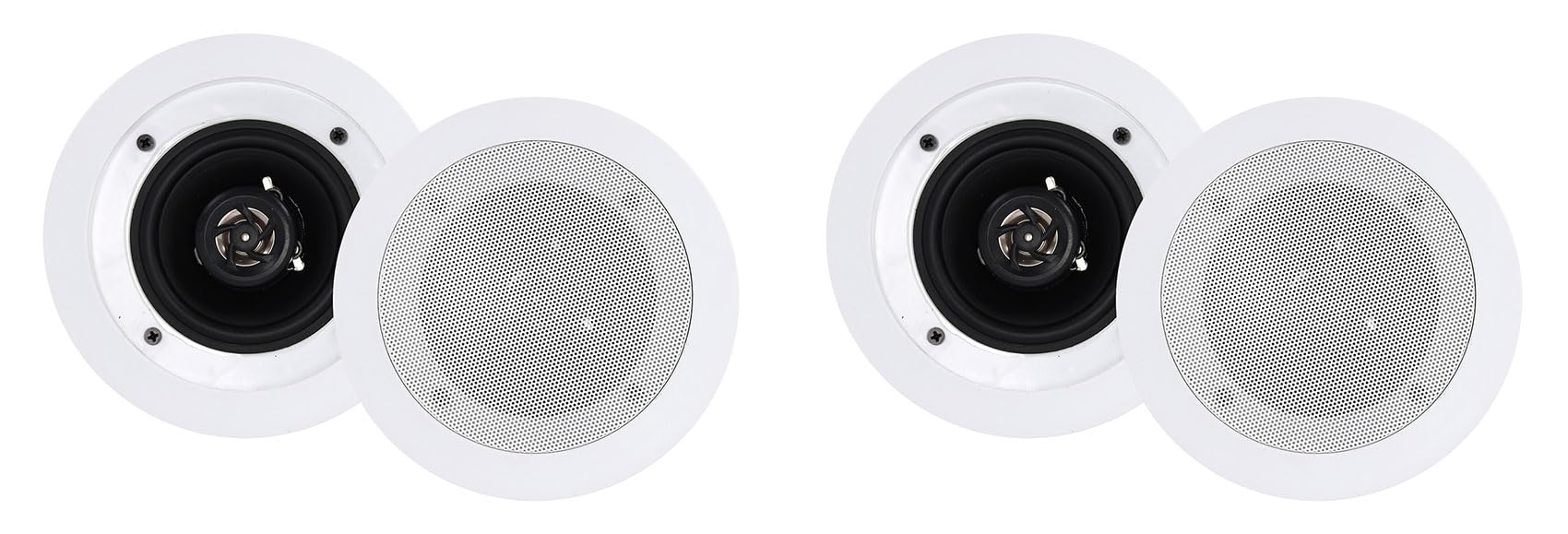 Rockville Bundle: (2) Pairs of Rockville CC4T White 4