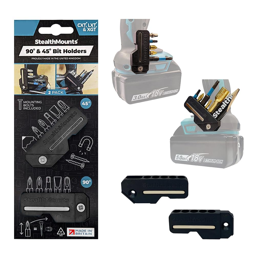 StealthMounts 4590 Lot de 2 Porte-Embouts magnétiques Makita | Porte-Embouts pour perceuses Makita