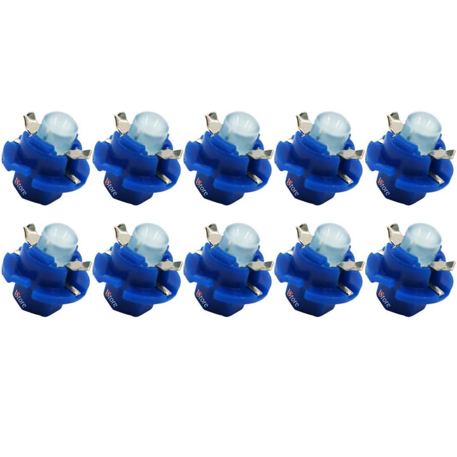 VS 10 piezas T5 B8.4D Lámparas LED para tablero de instrumentos Panel de instrumentos COB Bombillas azules 12V