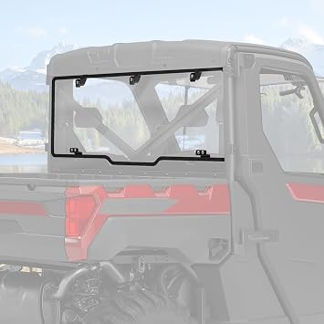 Rear Windshield for Polaris Ranger XP 1000/Crew 2017-2026/900 13-19