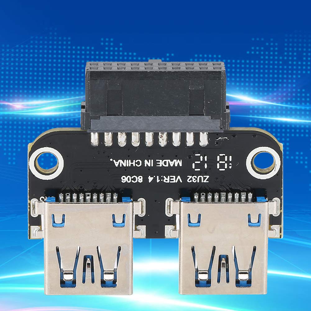 Topiky Splitter USB 3.0 Integrato 20 Pin Femmina - Prolunga Per Scheda Madre Retrocompatibile USB 2.0 - 3