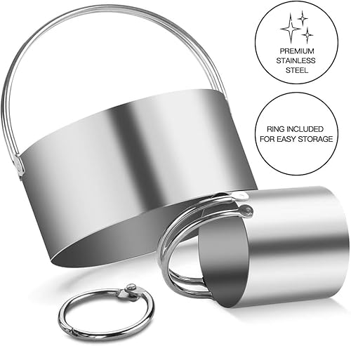 Miniatura 10 de Juego de cortadores de galletas para galletas, de acero inoxidable, redondos, para galletas, en tamaños graduados, moldes con forma para pasteles,