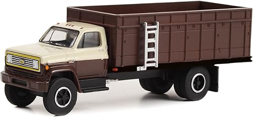 Camión de grano Chevy C-70 1981, marrón - Greenlight 45170A48-164 escala modelo de coche fundido a troquel