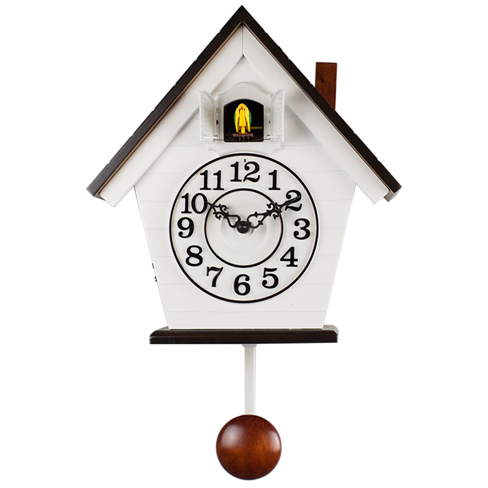 MYUYEE Cuckoo Clock with Cuckoo Bird, for Living Room, Home ation Pendulum Clock,D (A)