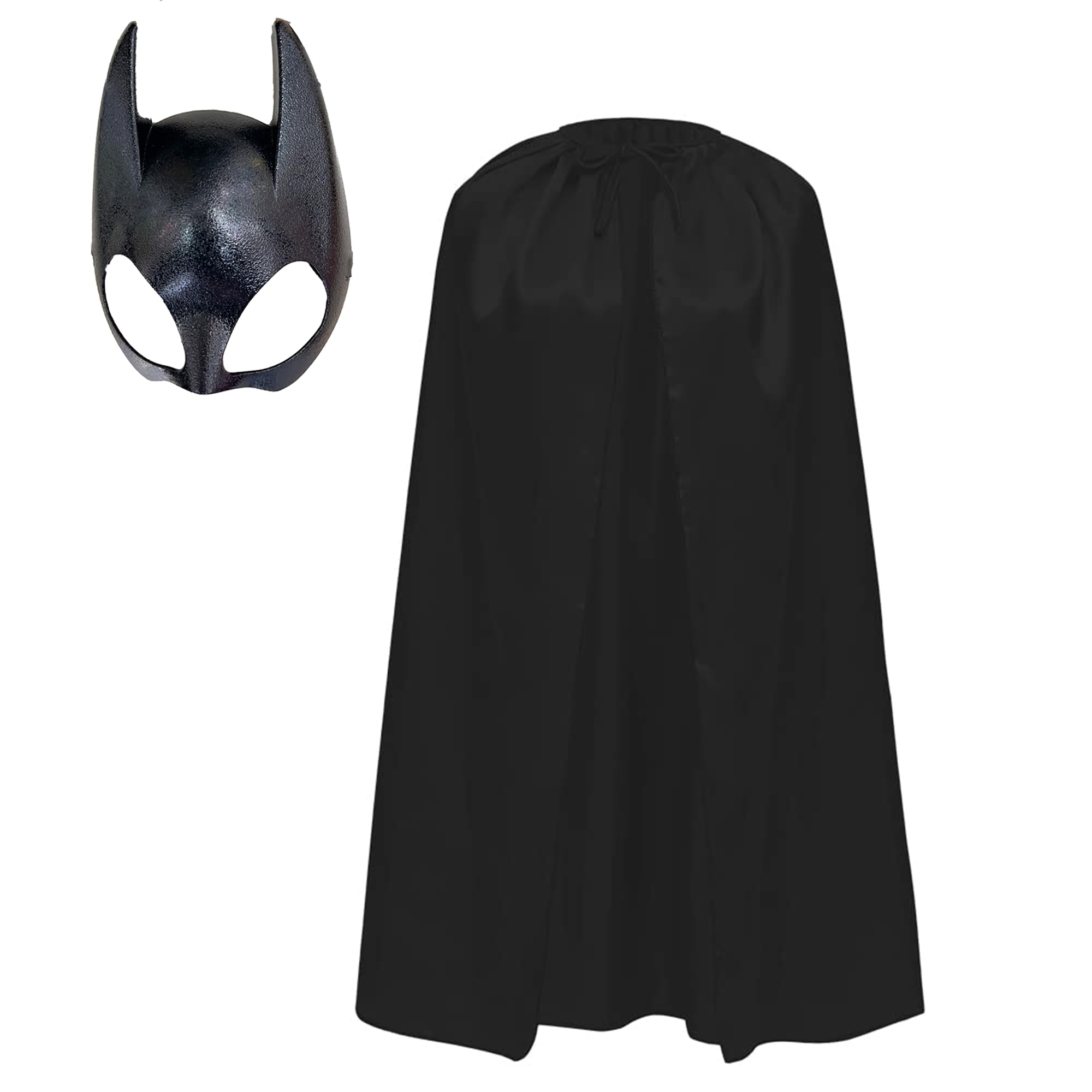 Capa y Mascara Catwoman Superheroina Superheroe Niña y Mujer, Capa Superheroina y Mascara Catwoman 2pcs, Disfraz Catwoman Capa Mascara, Disfraz Gata Capa Halloween Carnaval