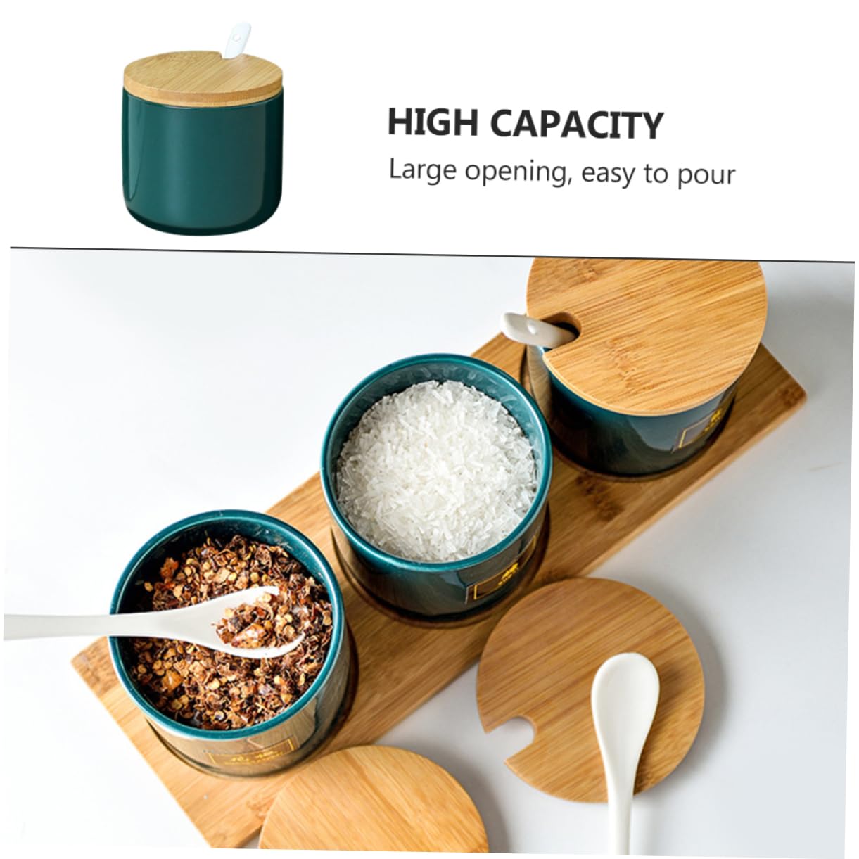 KICHOUSE 1 Set Elegant Ceramic Seasoning Jar Set Nordic Design Condiment Pot for Home Kitchenware Appearance and Stylish Storage for Spices