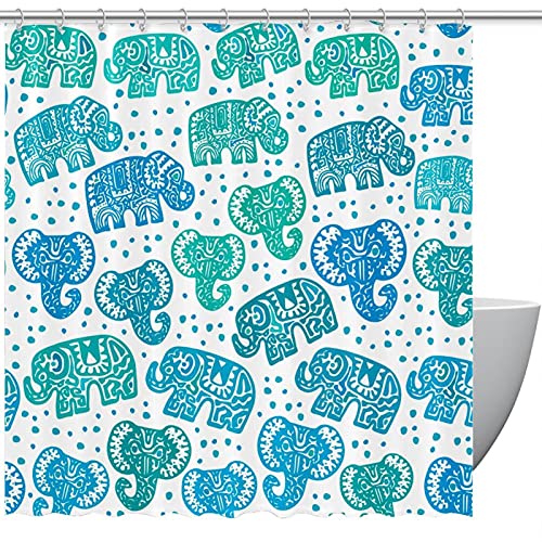 Rideau de douche éléphant indien pour une décoration de salle de bain évasion - 2