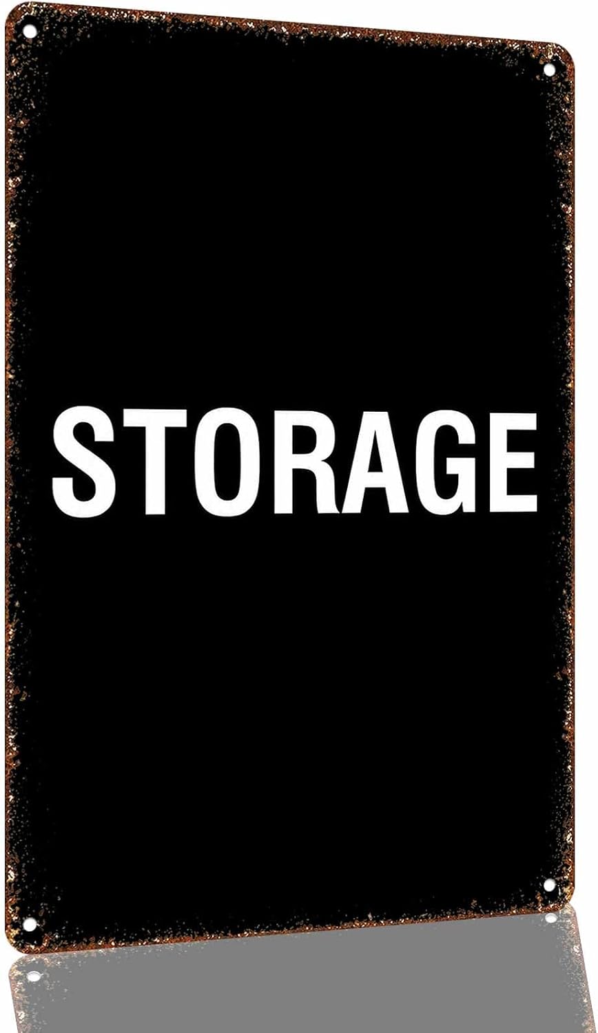 Storage Label Aluminum Metal Sign 8 x 12 Inch