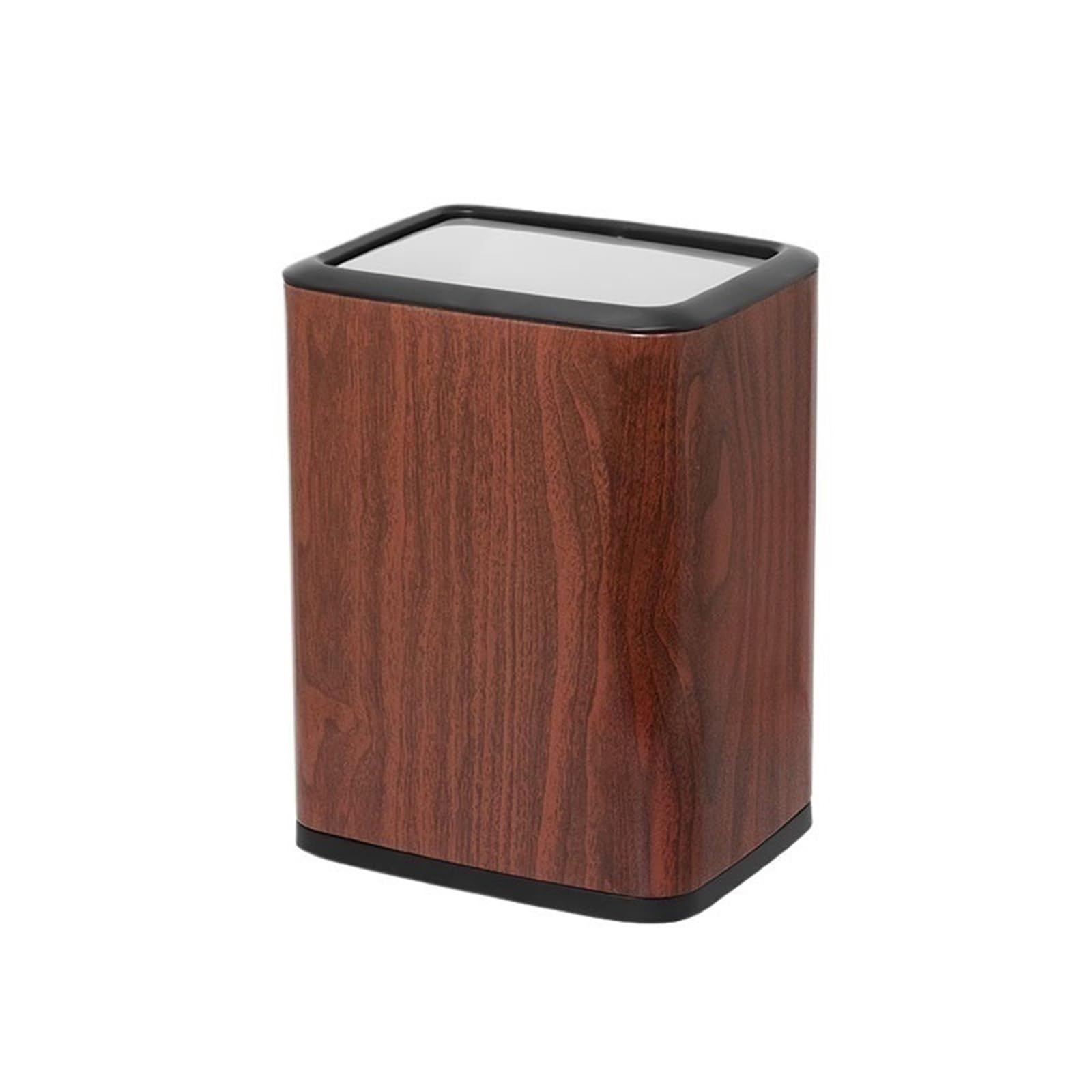 Z4T8M2K6G5 Waste Bin Chinese Retro Style Office Trash Can with Lid for Bathroom Kitchen Trash Can(Red)