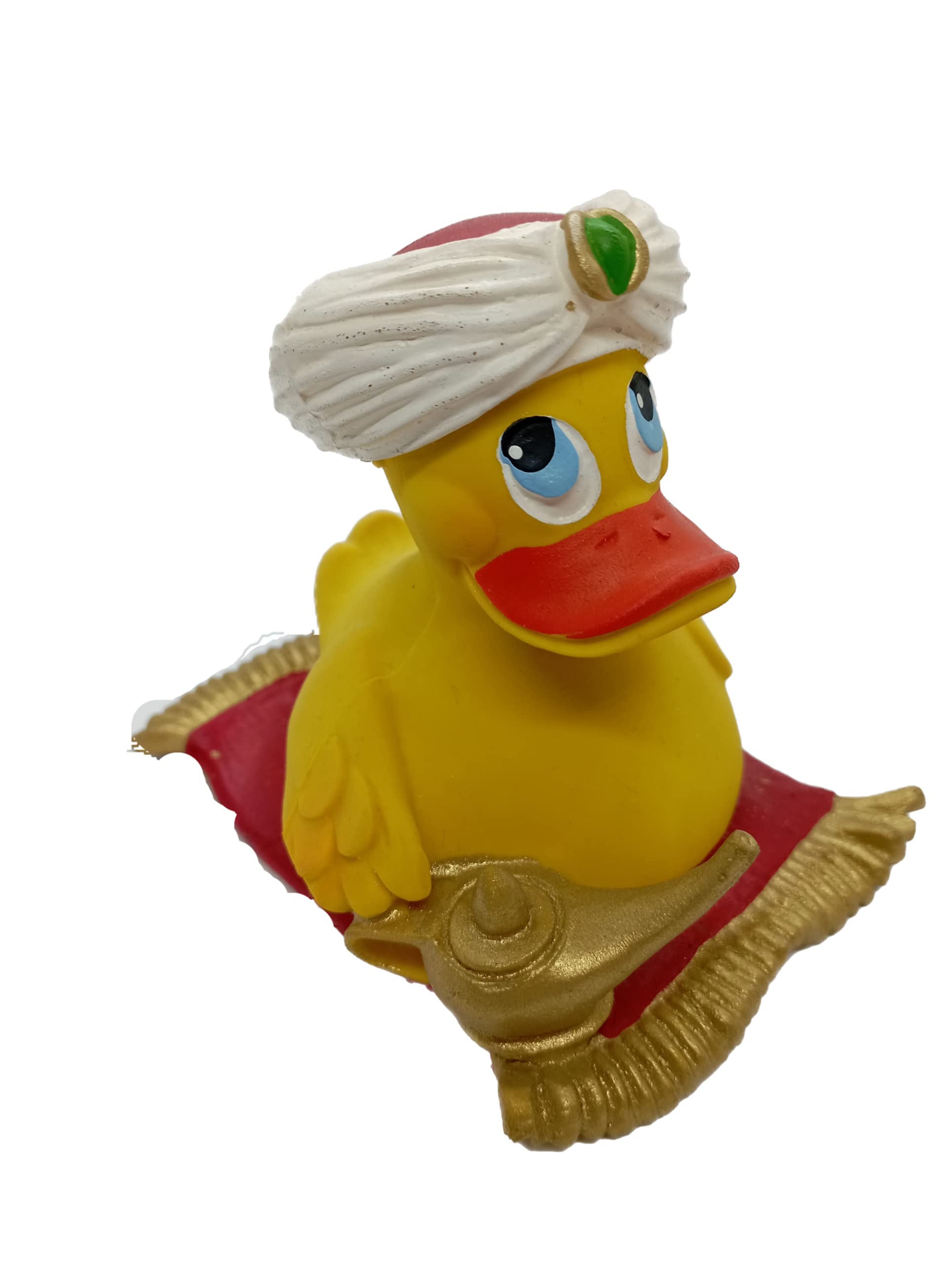 Alibaba Magic Carpet Rubber Duck Bath Toy | All Natural, Organic, Eco Friendly, Squeaker | Lanco Brand | Imported from Barcelona, Spain