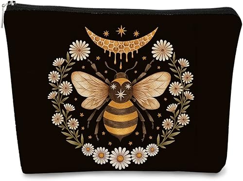 Miniatura 10 de Bolsa de maquillaje floral, bolsa de cosméticos de flores, bolsa de maquillaje estética, bolsa de maquillaje pequeña, bolsa de maquillaje para