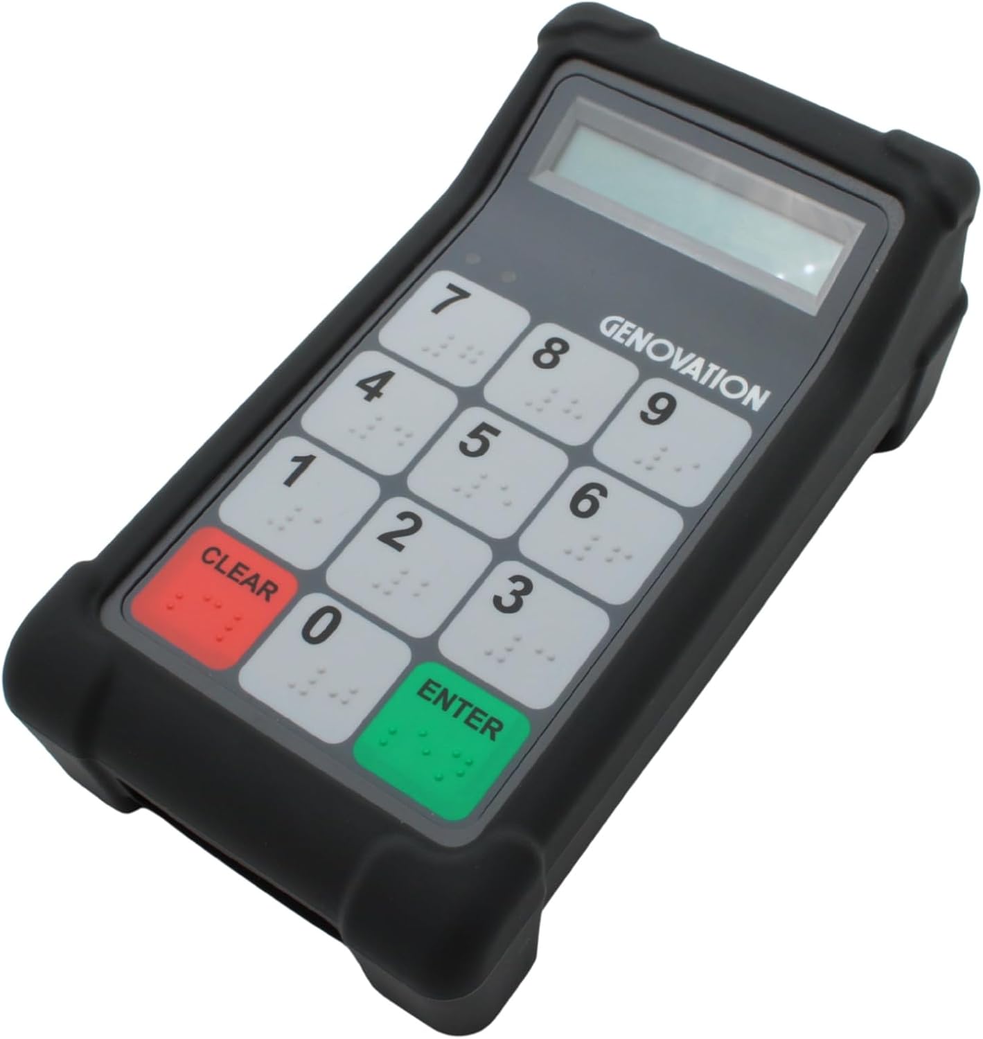 Genovation MiniTerm 909 12-Key Membrane with Braille PinPad + Free Ruggedized Rubber Boot (Recommended Replacement Model for 904 PinPad) 909-K Without Scanner