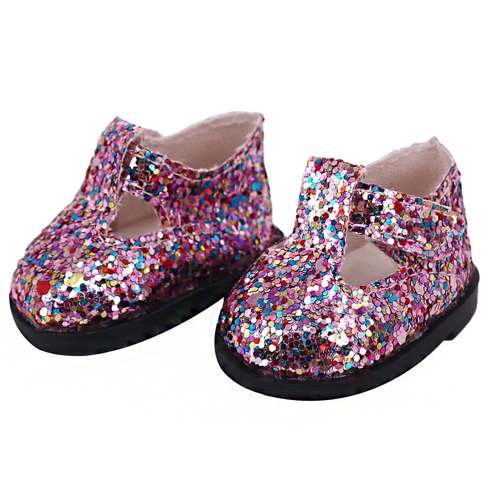 35 cm buty dla lalek z cekinami amerykańskie buty dla lalek akcesoria kostiumowe 5 cm (#B)