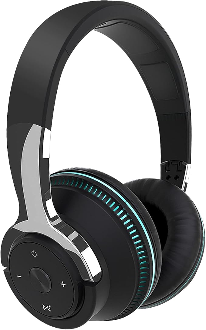 Hilifix Bluetooth Headphones, LED Light Up Wireless Headphones Over Ear