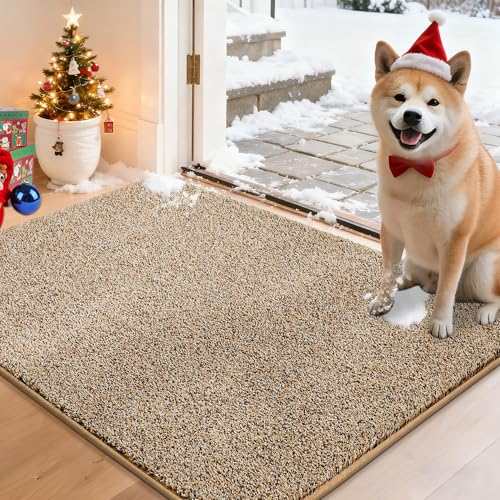 COSY HOMEER Nonslip Door Mats Indoor, 50x80cm Washable Dirt Trapper Welcome Front Doormat for Entryway Room Hallway, Absorbent Indoor Floor…