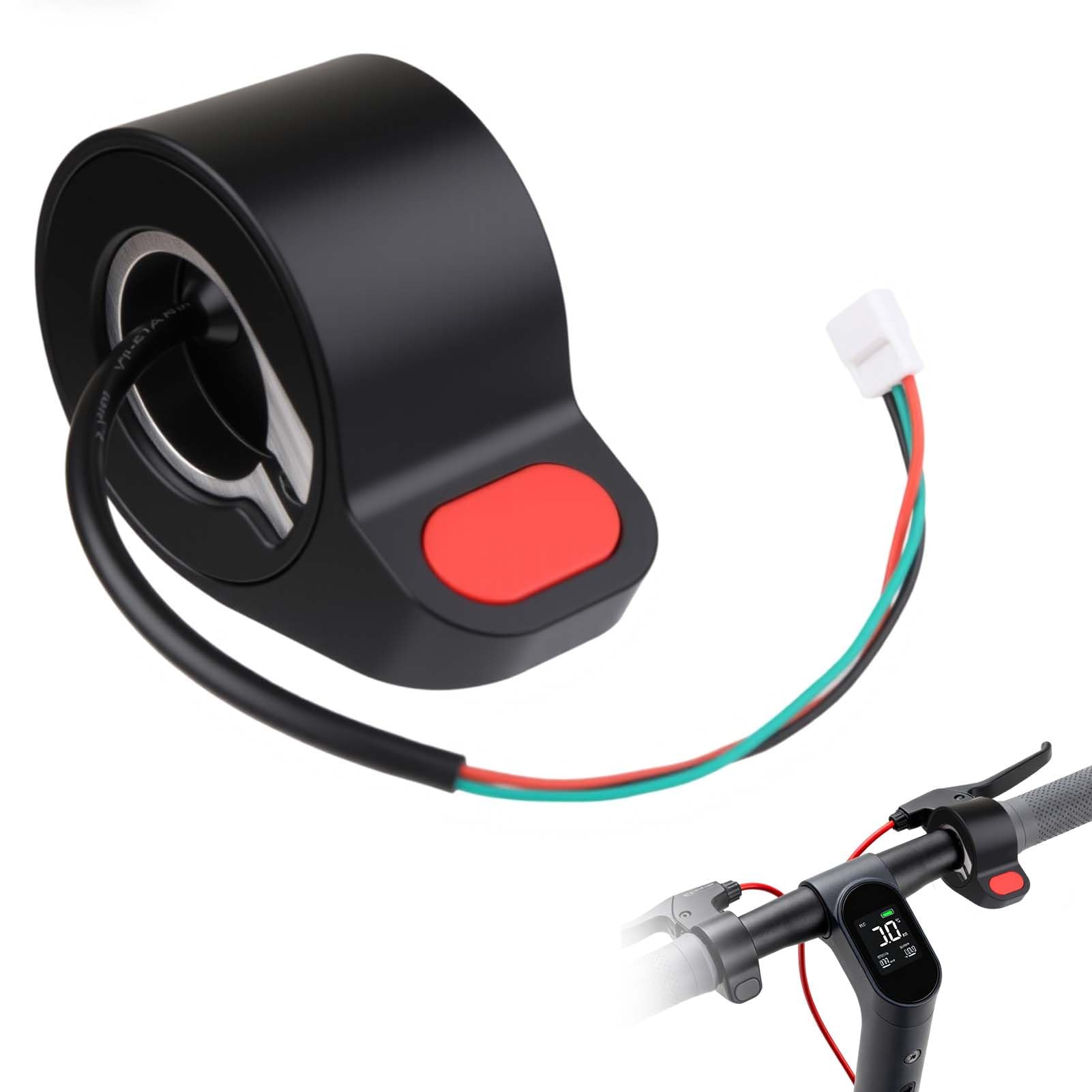 Palanca de Acelerador E Scooter Compatible con Essential M365, 1S, Pro, Pro 2, Repuesto Palanca de Acelerador E Scooter Thumb Controller, Resistente al Agua, Gas de Pulgar e Scooter