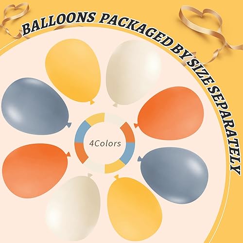 Miniatura 3 de Kit de arco de guirnalda de globos Here Comes the Sun, 412 piezas de diferentes tamaños de 18, 12, 10 y 5 pulgadas, kit de guirnalda de arco de