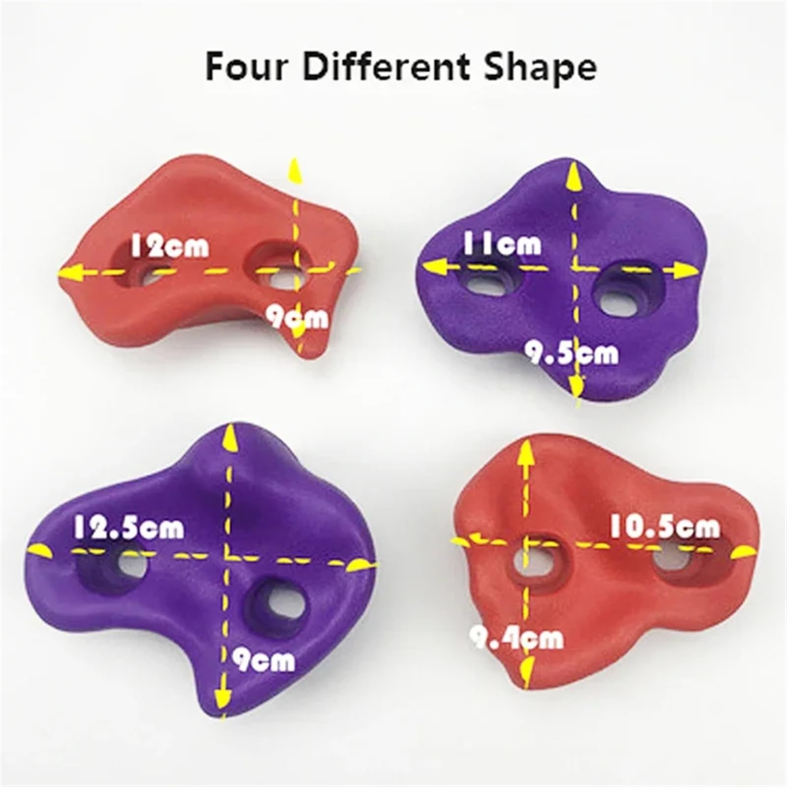 Puntos de Agarre para rocódromos. Muro de Escalada en Roca for Juegos, Pared Madera, Patio al Aire Libre, Juego for Soporte Marco(Colorful 10pcs No Screw)